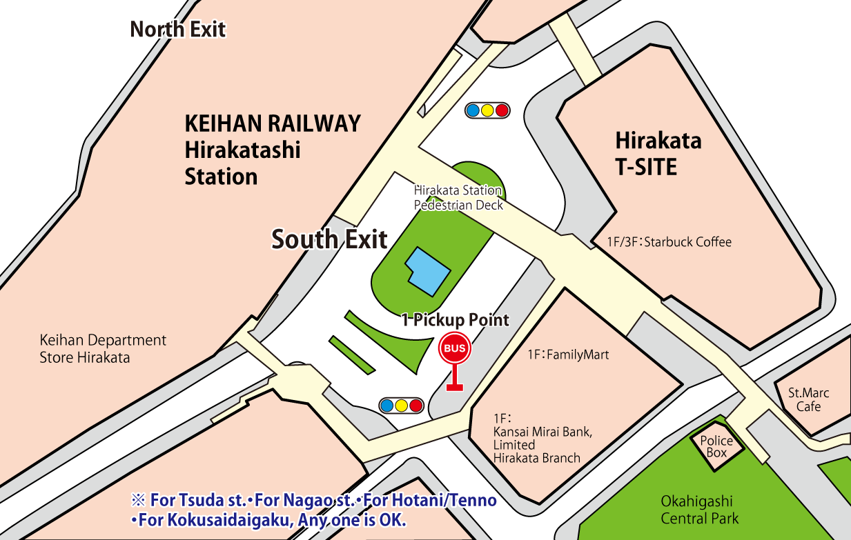 Keihan Hirakata City Station South Exit Bus Station MAP